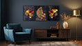 Golden Ginkgo Leaf 3-Piece Wall Art Set