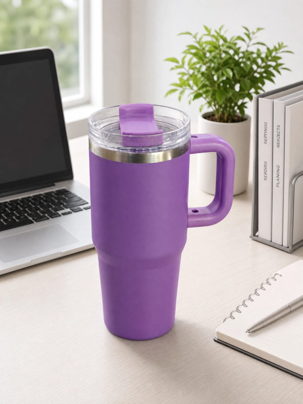 Stainless Steel Purple Hot Cold Tumbler