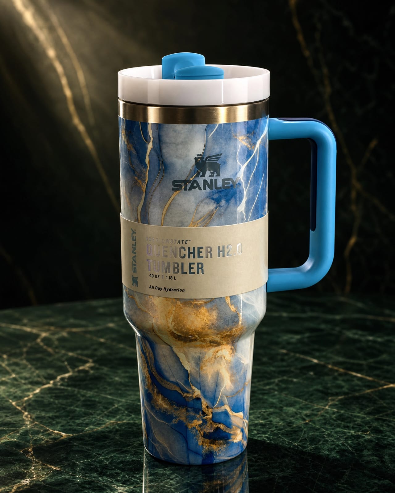 Blue Gold Vein Stanley Mug