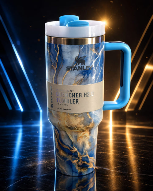 Blue Gold Vein Stanley Mug